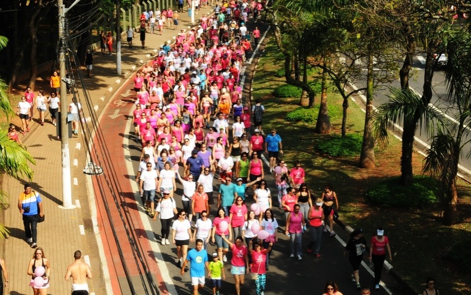 O trajeto da caminhada passa pela pista interna do parque, saindo do kartódromo em direção ao Portão 7 e seguindo pela Avenida Heitor Penteado, retornando ao Portão 6