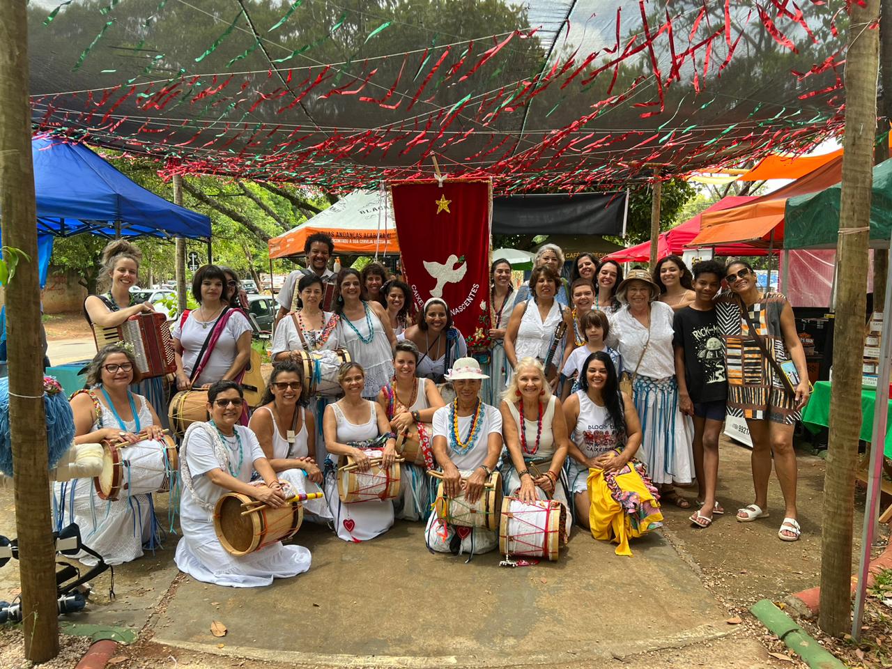 As Caixeiras das Nascentes são um grupo popular de percussão formado por mulheres, fundado em 2009, em Campinas