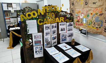 Exposição teve murais, miniaturas e objetos artesanais confeccionados pelos alunos