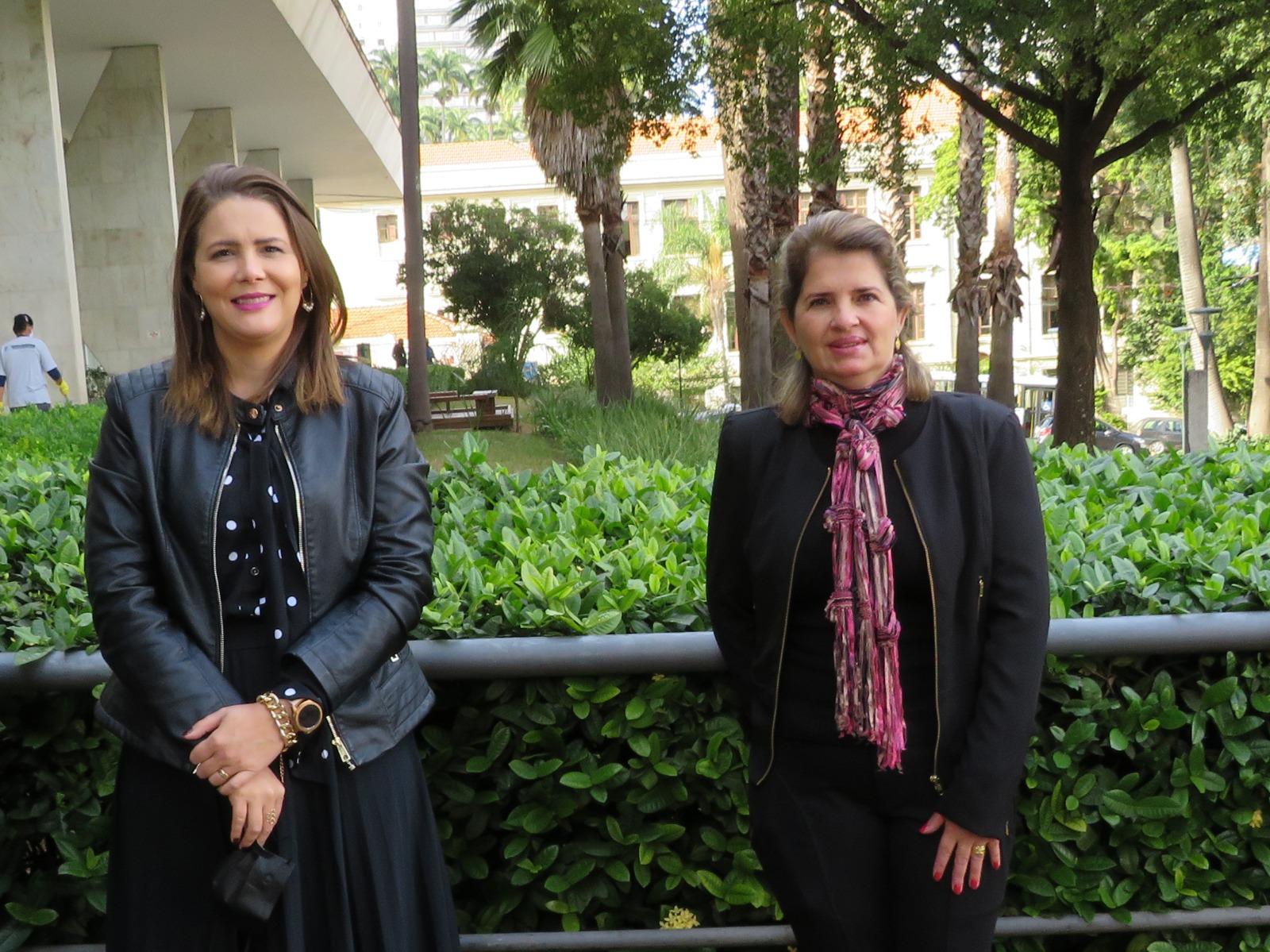 Secretária de Desenvolvimento e Assistência Social, Vandecleya Moro, e Marilda G. Martins, responsável pela Coordenadoria Departamental de Prevenção ao Uso de Drogas da Prefeitura de Campinas