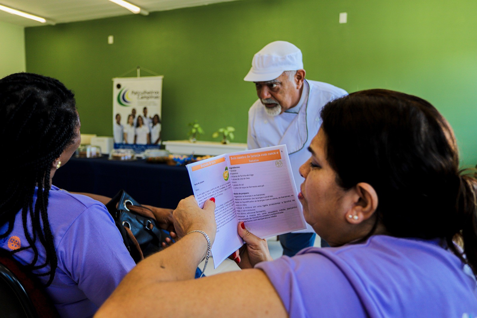 chef do DSAN, Matusalém Paracelso, apresentou receitas como empada de jaca e antepasto de berinjela com casca de banana
