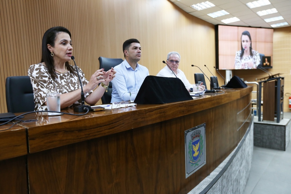 A secretária de Urbanismo, Carolina Baracat, apresentou o novo projeto na audiência pública