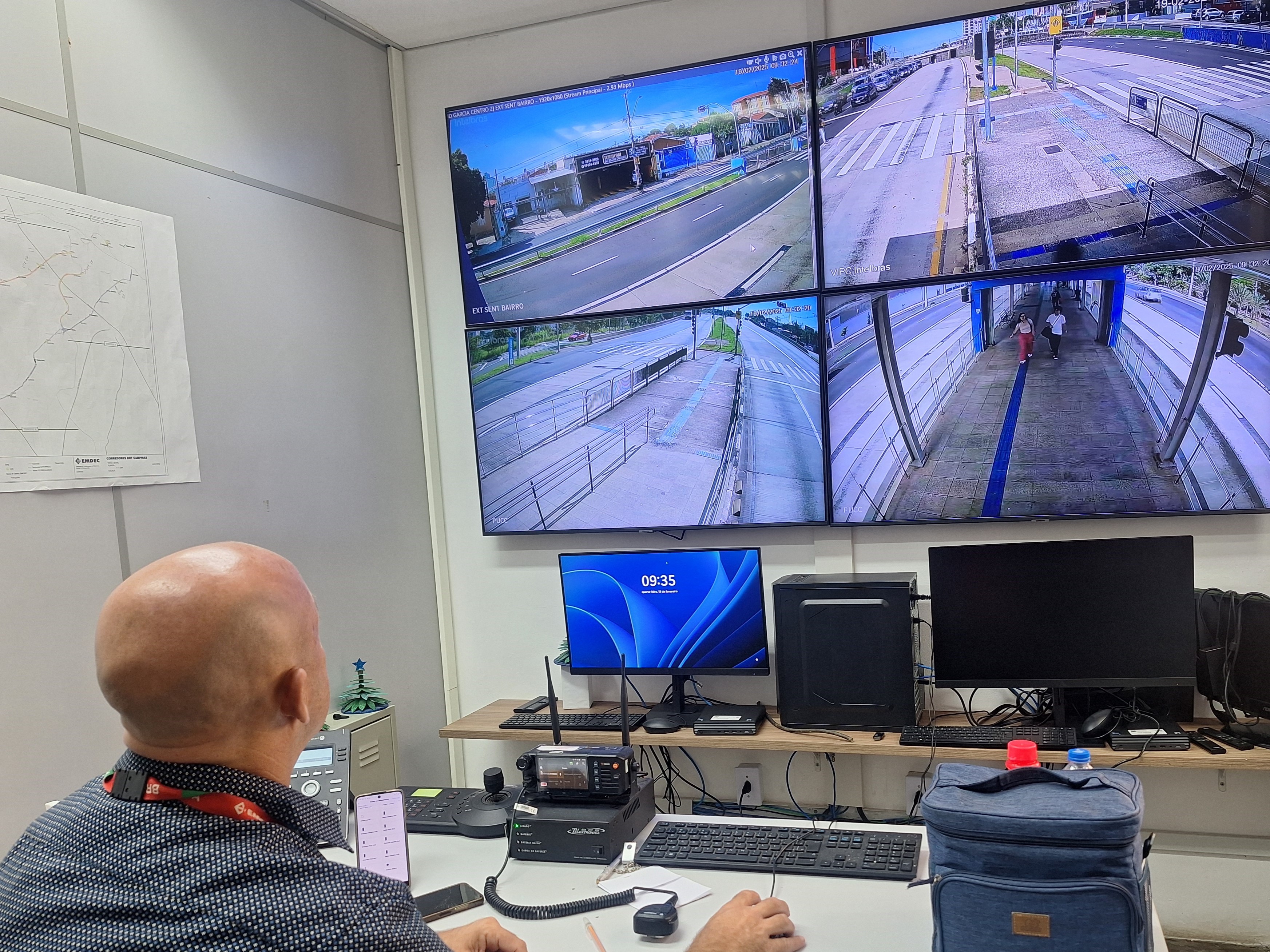 Central de segurança do BRT plenamente ativa