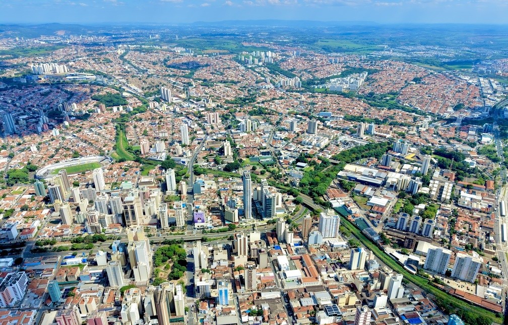 Vista área de Campinas: cidade ocupa posição de destaque em ranking nacional e estadual do PIB