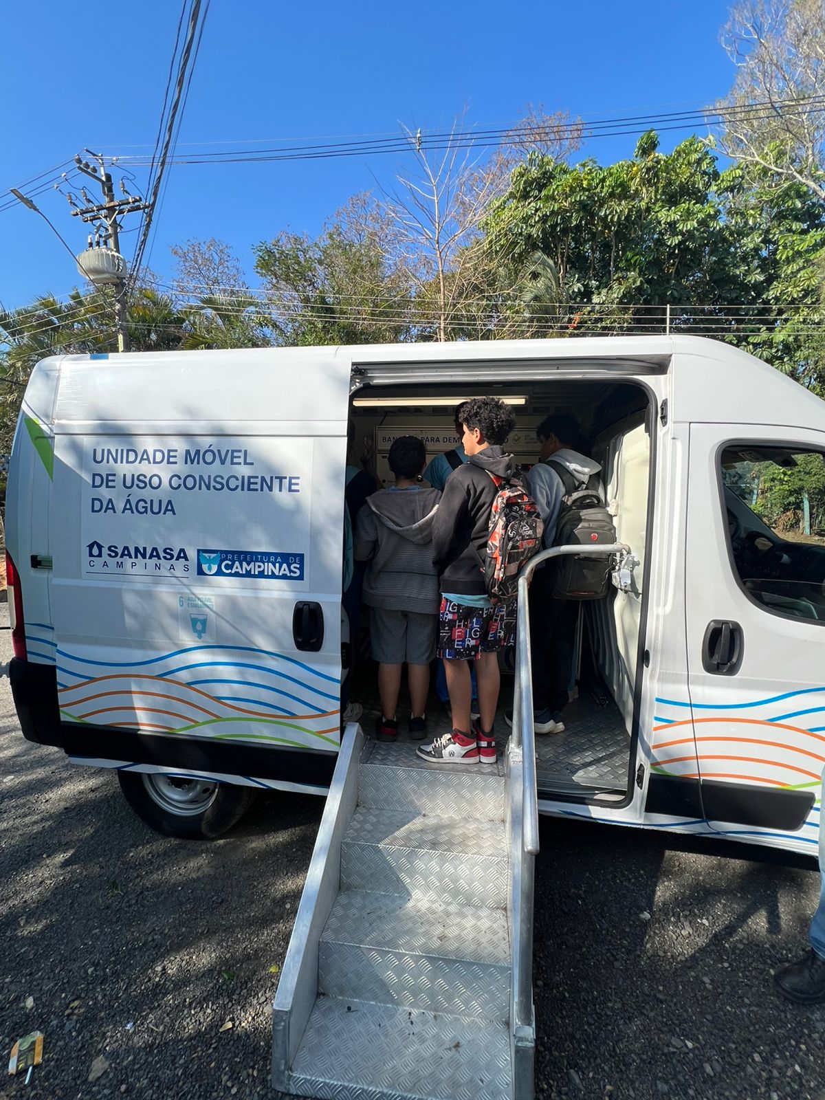 Unidade móvel da Sanasa abordou o uso consciente da água