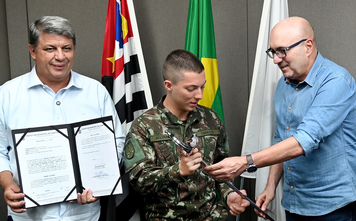 Beltranini foi 1º colocado no curso de formação de oficiais da reserva