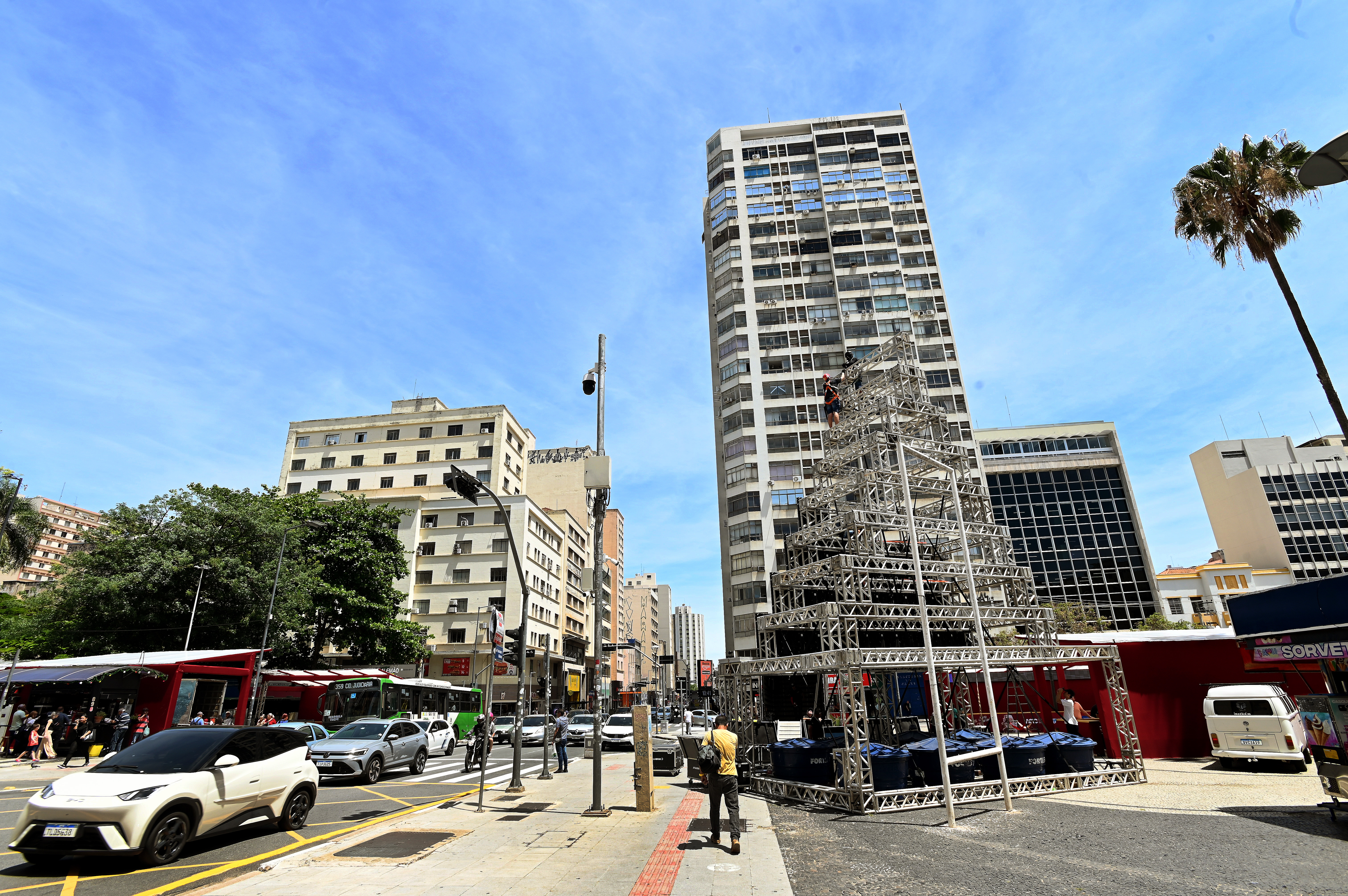 A avenida Francisco Glicério será interditada, no trecho entre as avenidas Benjamin Constant e Dr. Campos Sales