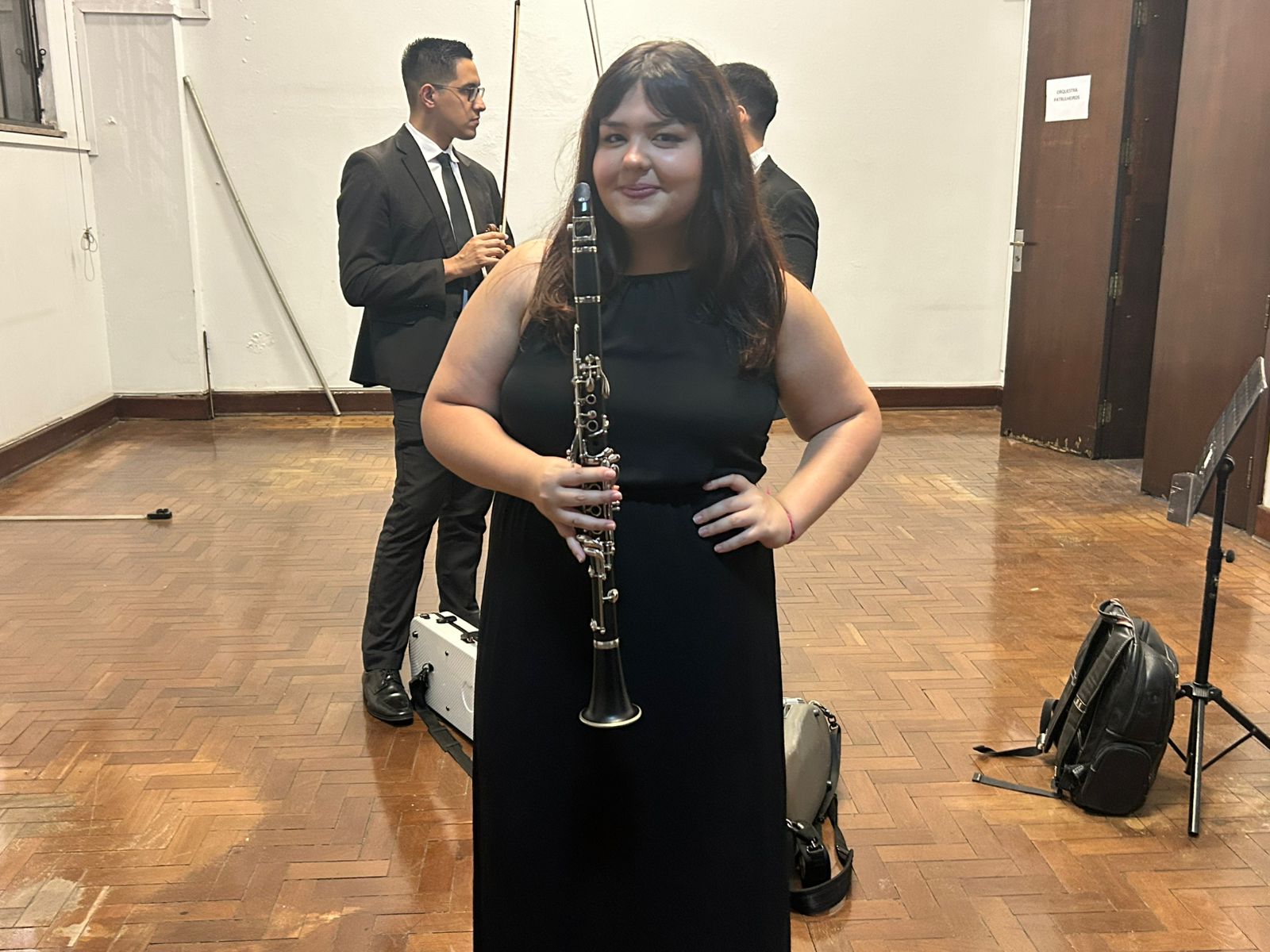 Yasmin Pavan, clarinetista, ingressou nos Patrulheiros em 2024 e toca desde os oito  anos: "não me imagino longe da música" 