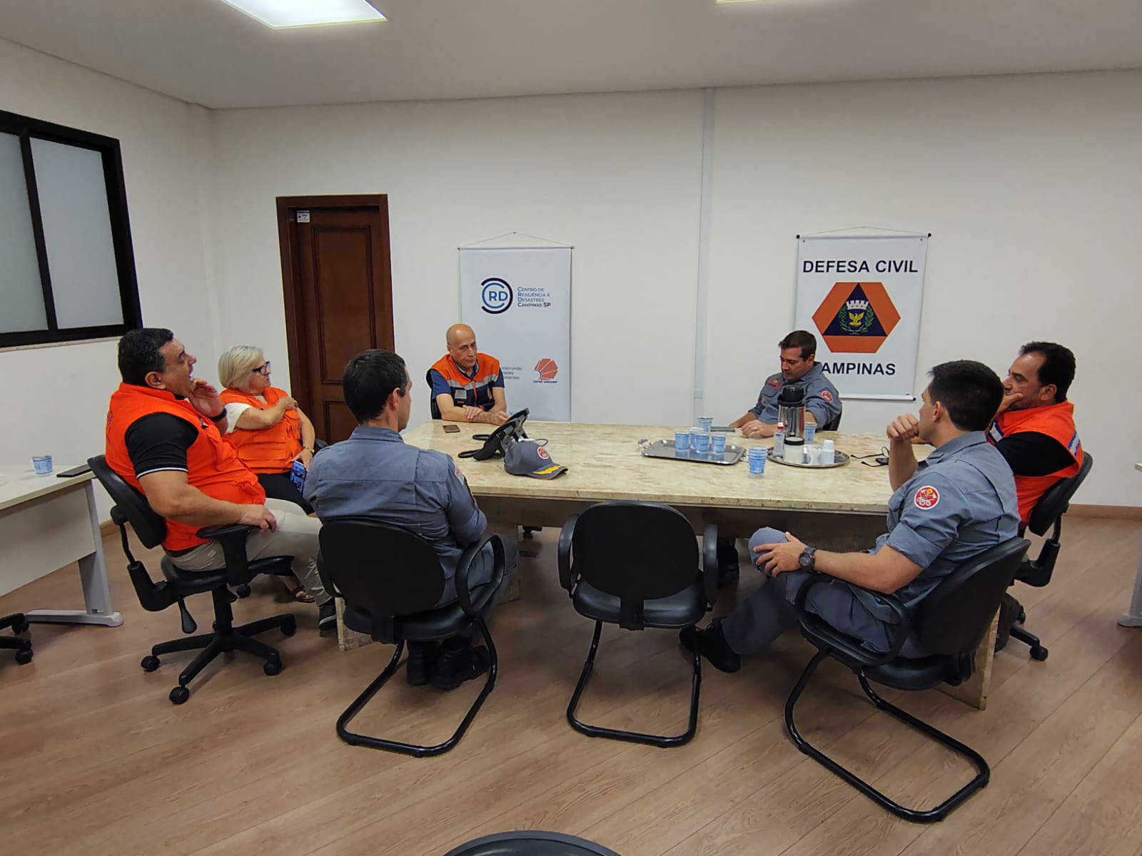 Reunião foi realizada na sede da Defesa Civil de Campinas