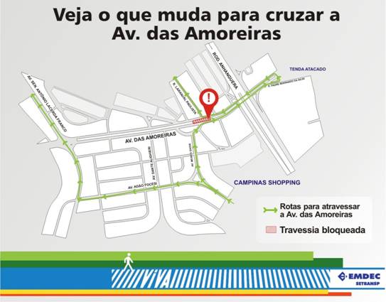 Mapa mostra como ficará a dinâmica de trânsito na área a ser bloqueada