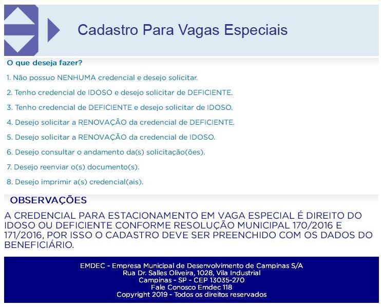 Emdec disponibiliza a impressão on-line da credencial.