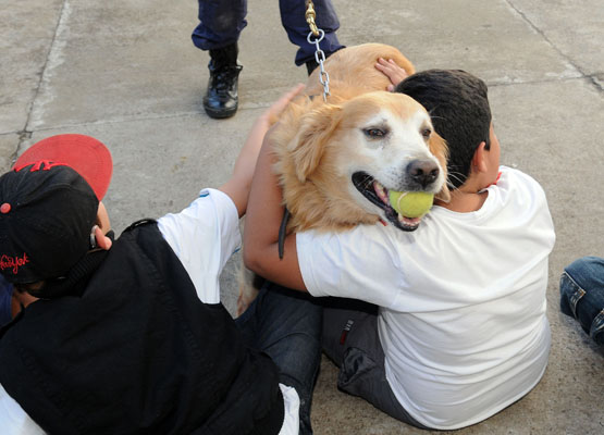 Samuca encantou a criançada