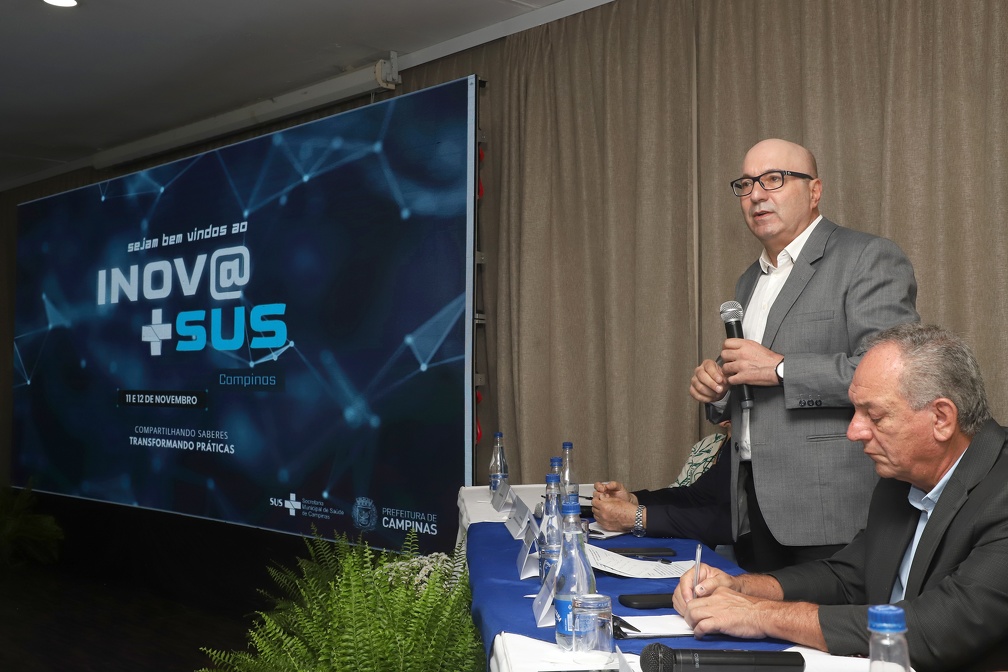 O prefeito de Campinas, Dário Saadi, durante abertura do Inov@SUS