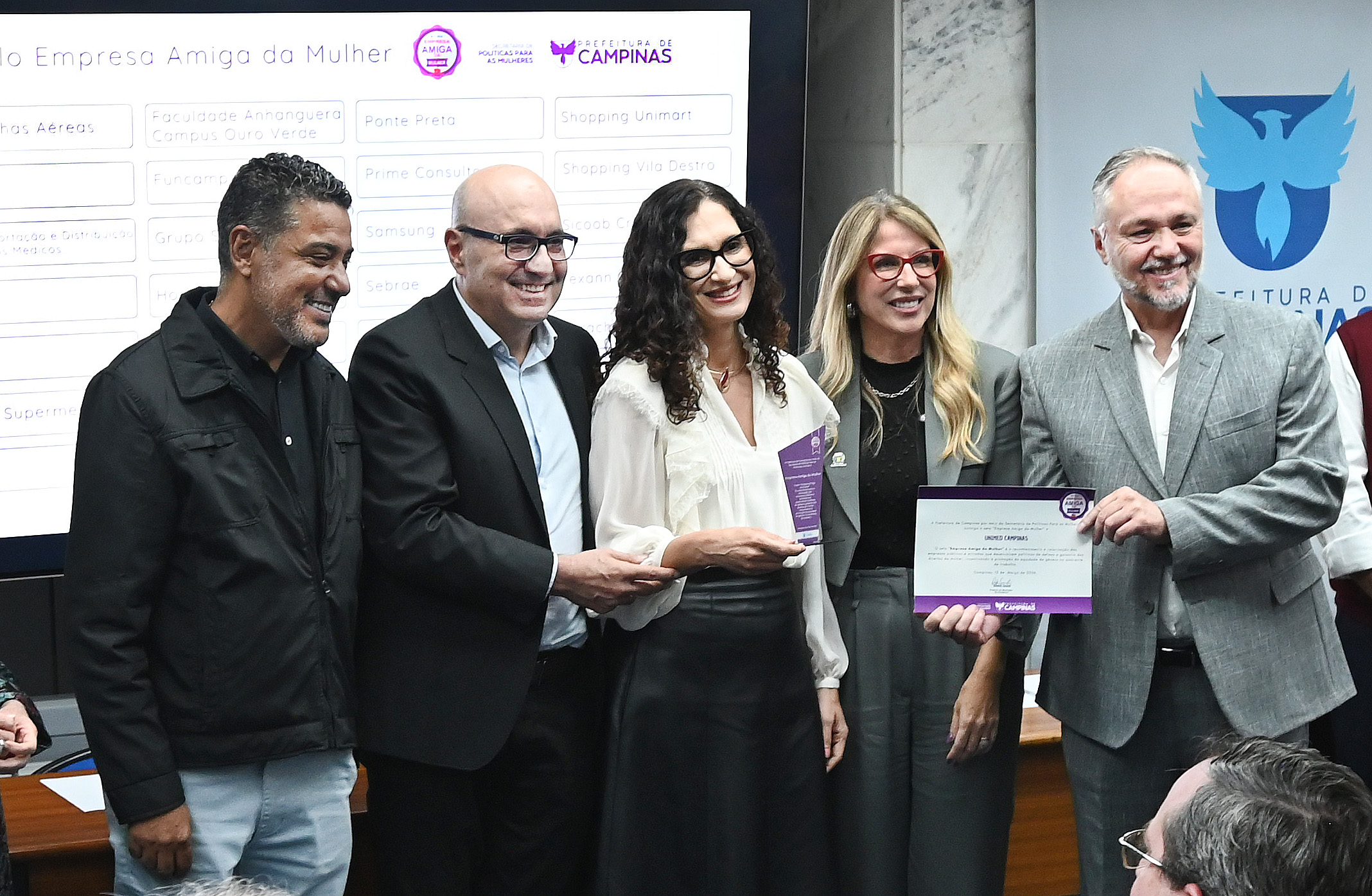 Evento quando a Unimed ganhou o selo "Empresa Amiga da Mulher", em março deste ano