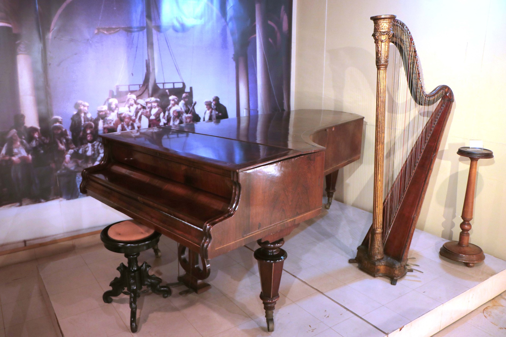 O piano de Carlos Gomes também está no museu