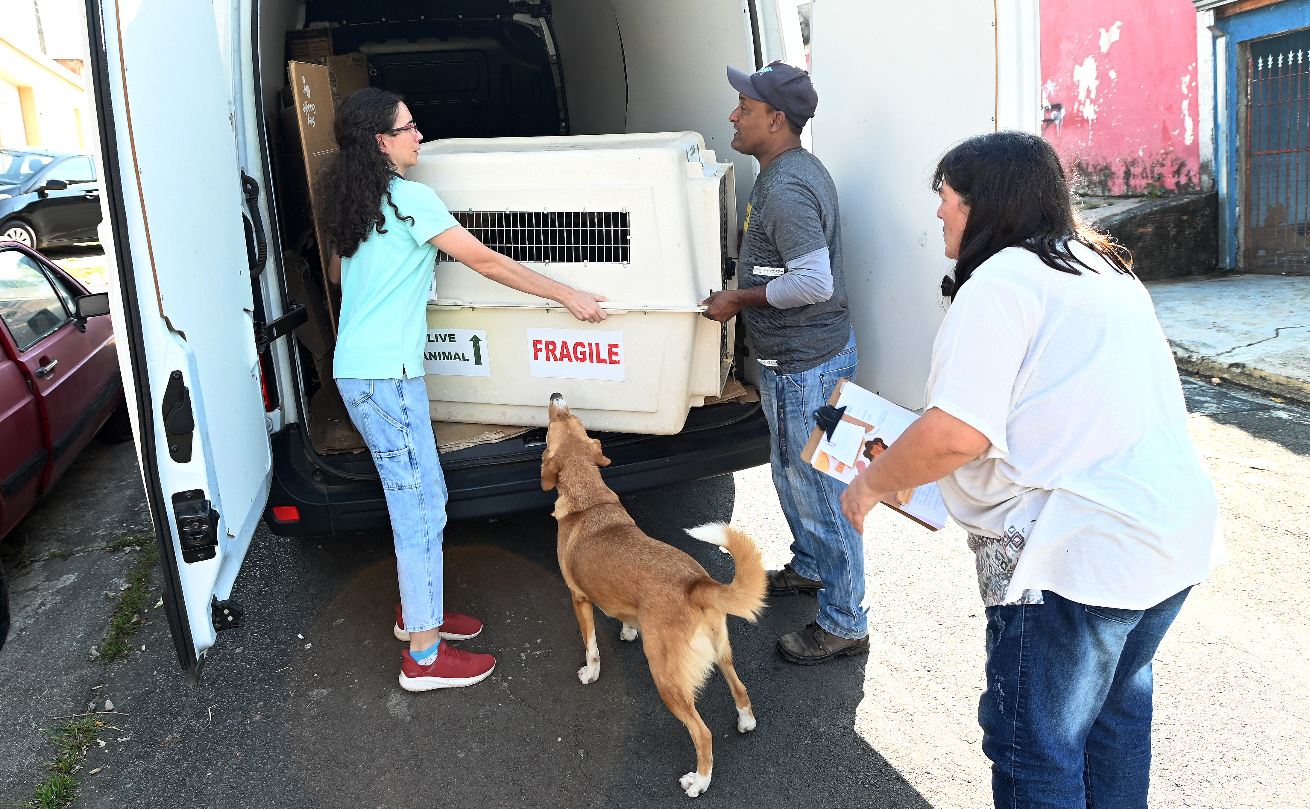 Ele foi recebido pelos amigos na volta para a casa