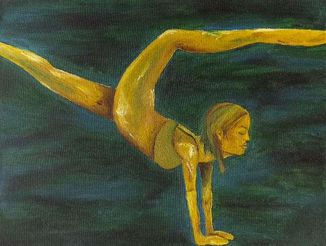 Mostra reúne 10 pinturas a óleo inspiradas na linguagem da dança e no movimento do corpo feminino