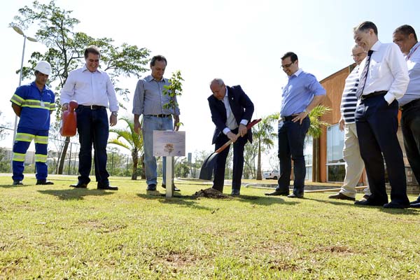 Presidente da Sanasa também planta muda de árvore no CCA