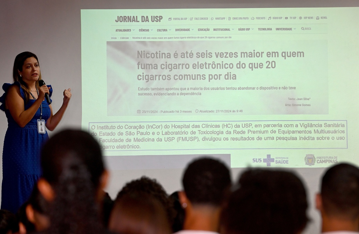 Ações para prevenção ao cigarro eletrônico ocorrem em seis escolas estaduais de Campinas