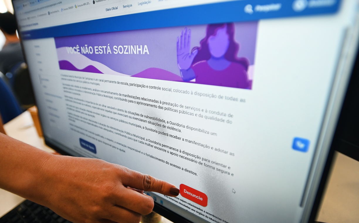 Site oferece acesso à rede de serviços para mulheres vítimas de violência e possibilidade de denúncia de casos ocorridos no âmbito da Administração Municipal