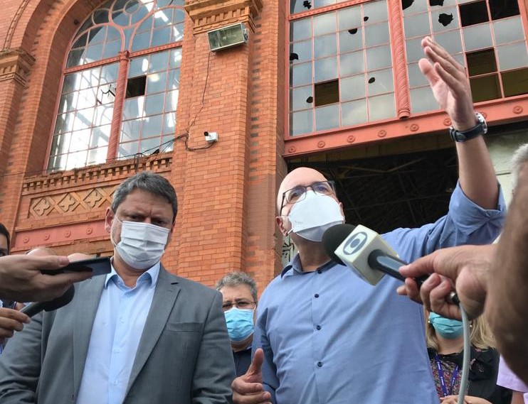 Ministro e prefeito percorreram o Pátio Ferroviário