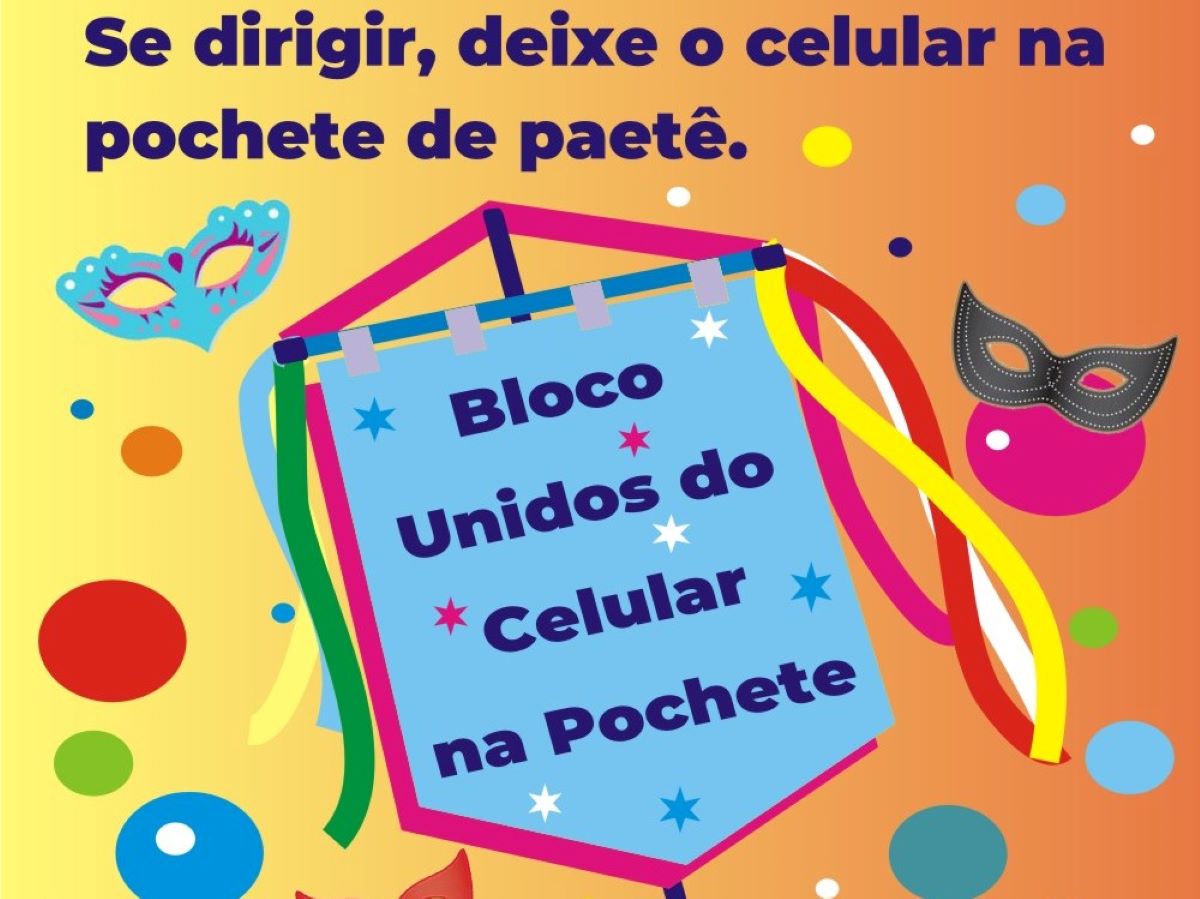 Adesivo lembra sobre perigo do uso de celular ao volante