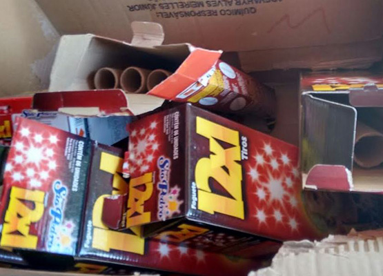 Torcedores tinham caixa com 25 rojões