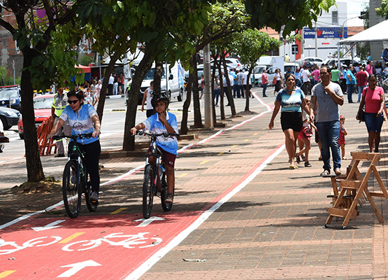 São 5,12 km de ciclovia, ciclofaixa, ciclorrota e calçada compartilhada.