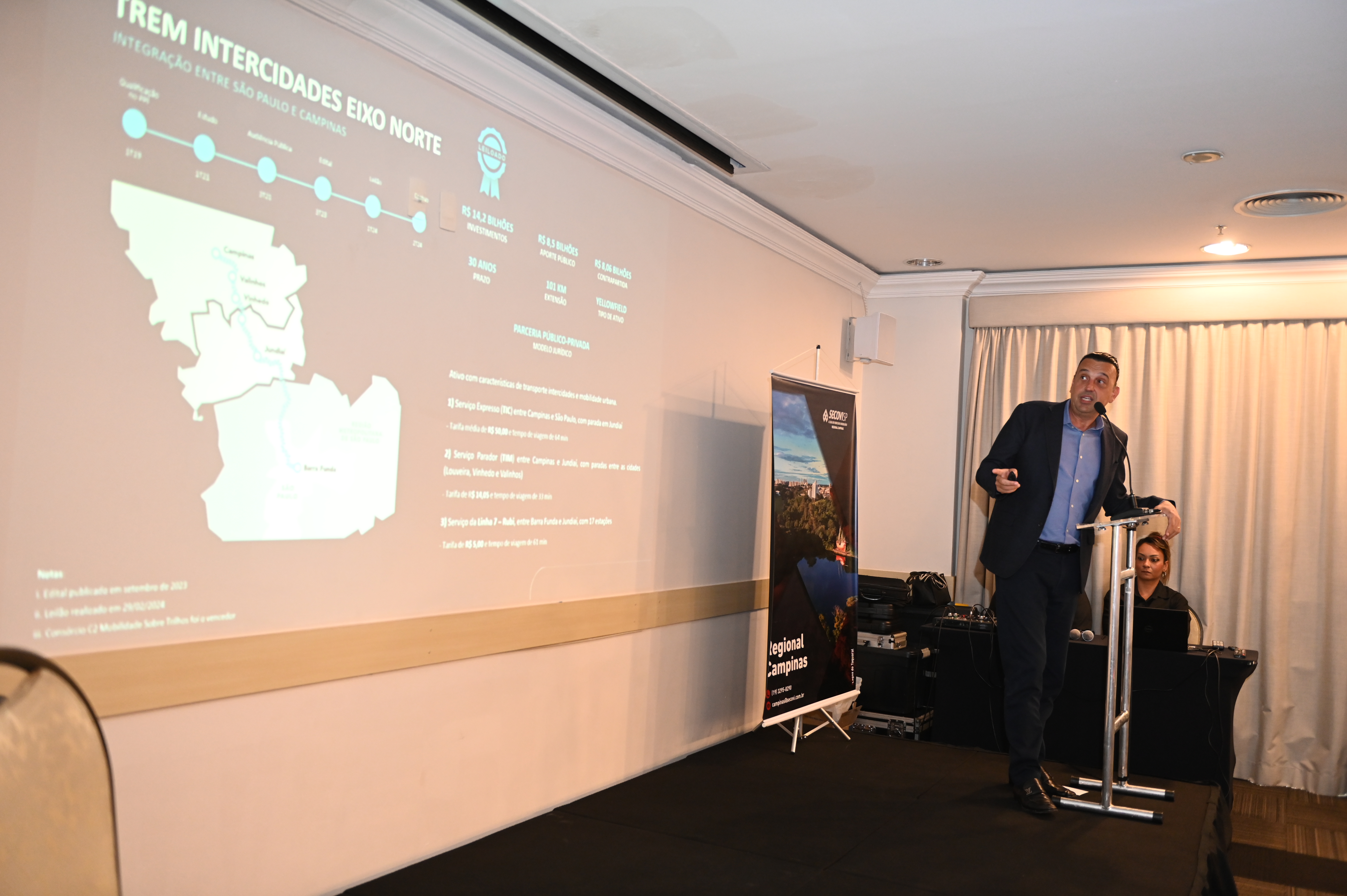 Vice-governador do Estado de SP, Felício Ramuth, apresentou um panorama dos investimentos realizados em Campinas e no Estado
