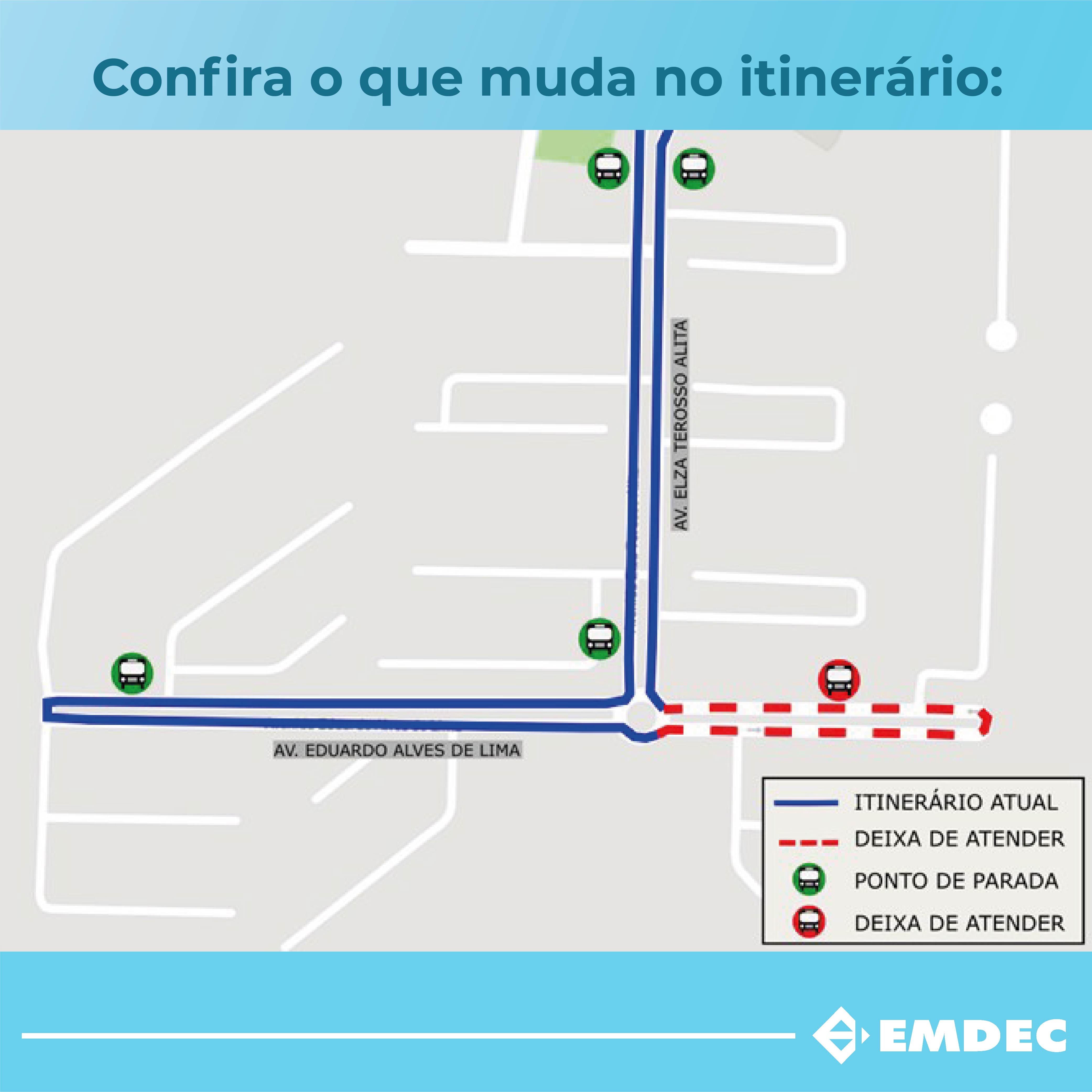 Novo trajeto da linha 410