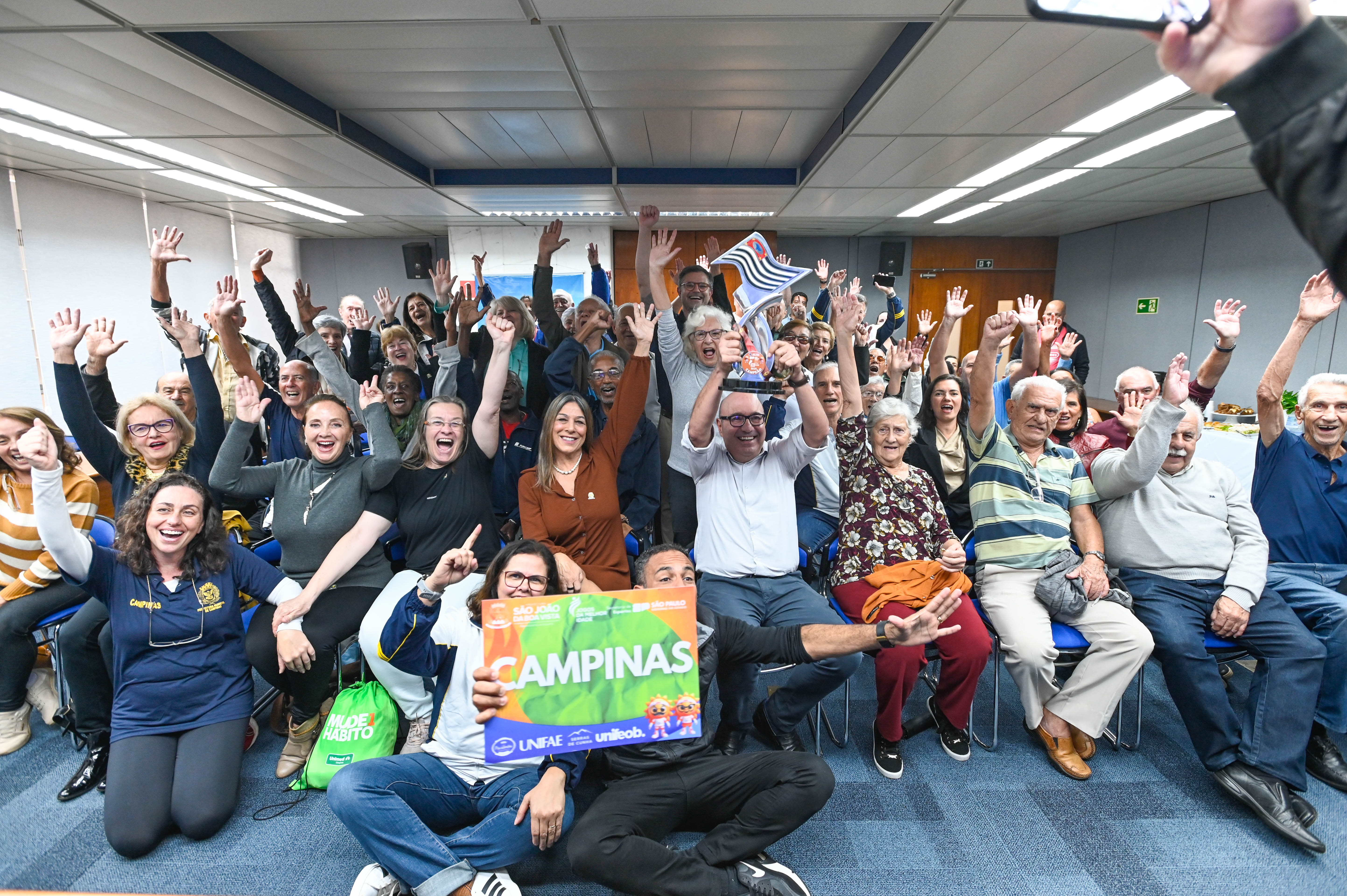 Recepção aos atletas que participaram da última edição do Jomi 