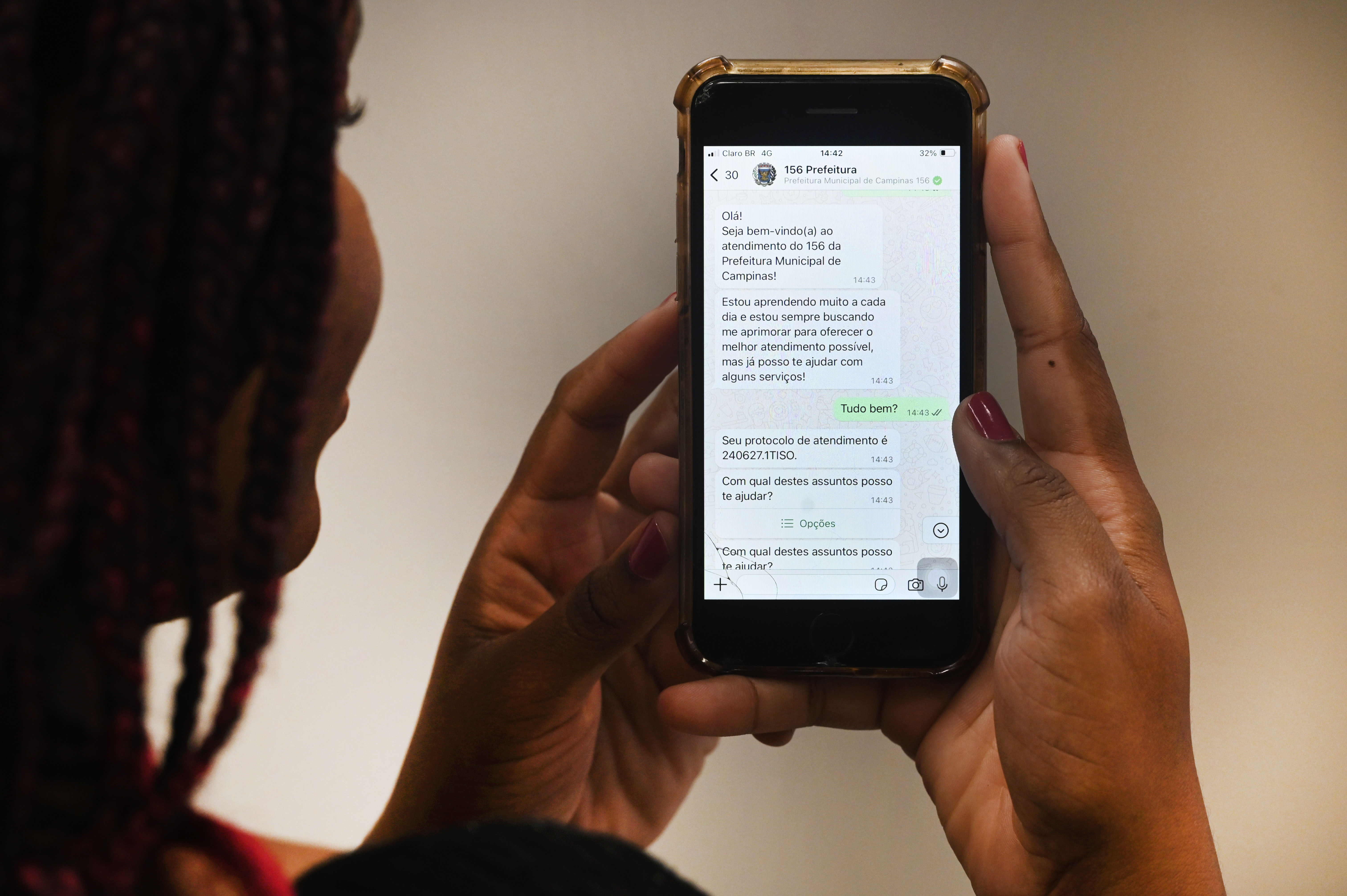  Whatsapp da Central de Atendimento 156 se tornou um dos principais canais de atendimento da Prefeitura
