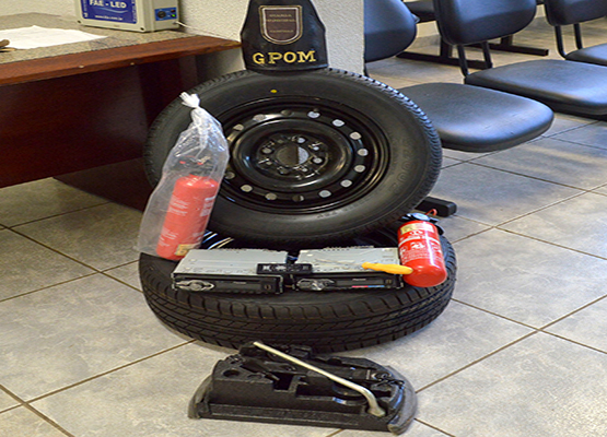 GM apreendeu objetos furtados