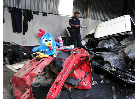 Como se não bastasse o sofisticado sistema de camuflagem, até uma Galinha Pintadinha "montava guarda" no local 