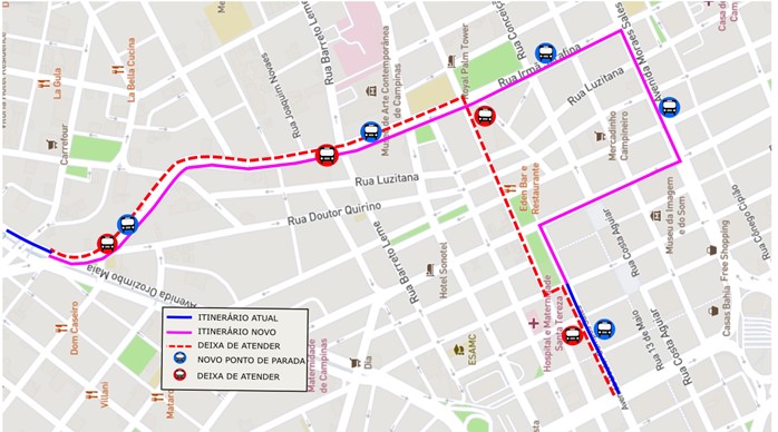 Veja o trajeto que vigora já nesta segunda-feira