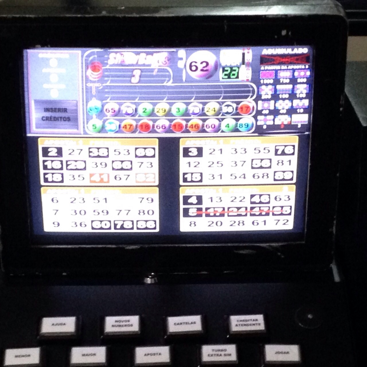 Máquina em funcionamento