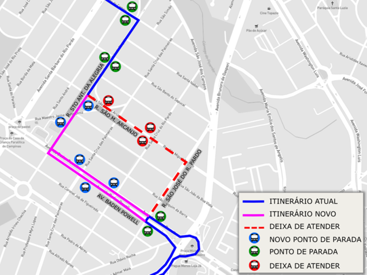 Mapa mostra itinerário da Linha 499 - Iporanga