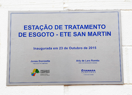Placa identifica a ETE San Martin