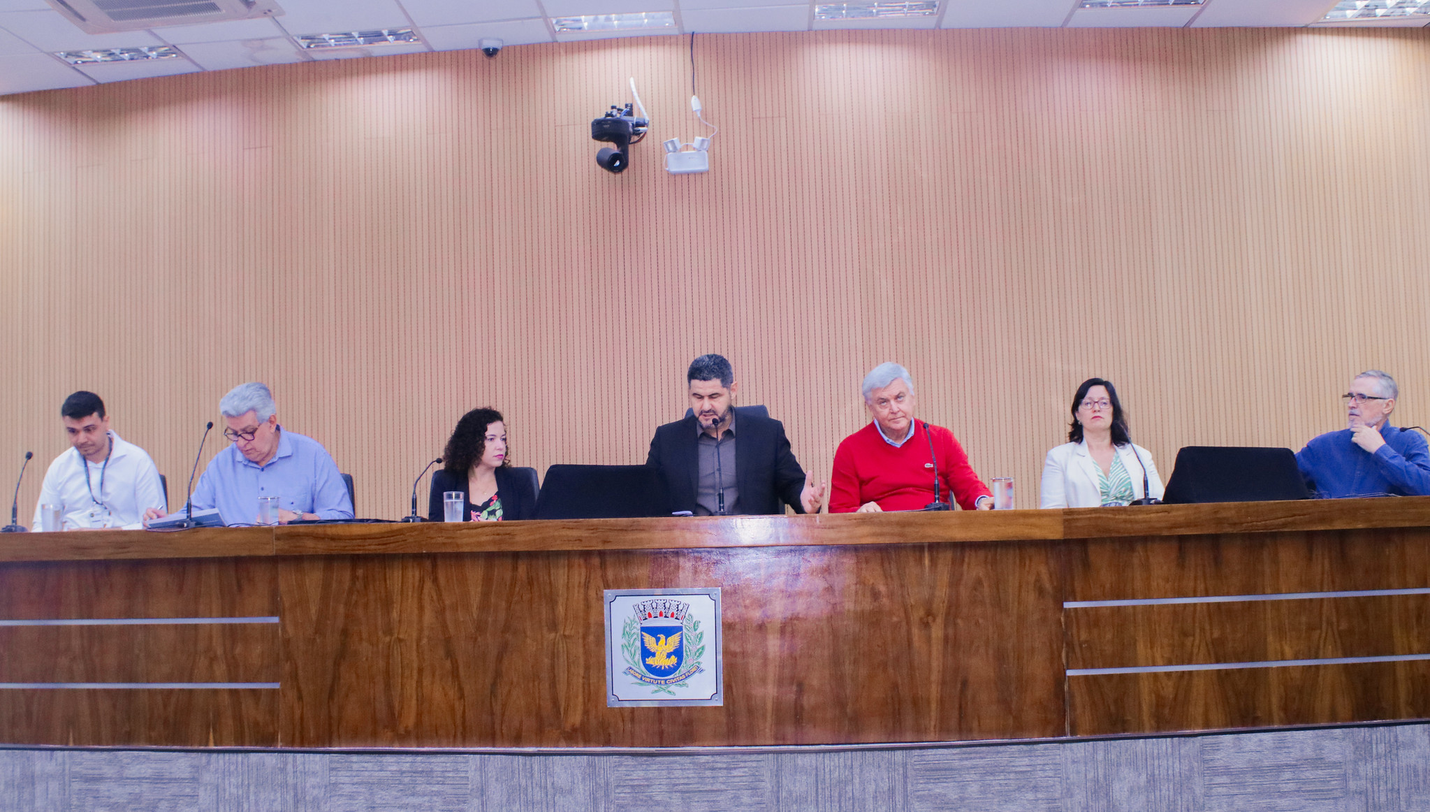 Gestores da Saúde e Rede Mário Gatti durante prestação de contas