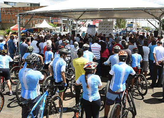 Ciclistas prestigiaram o evento