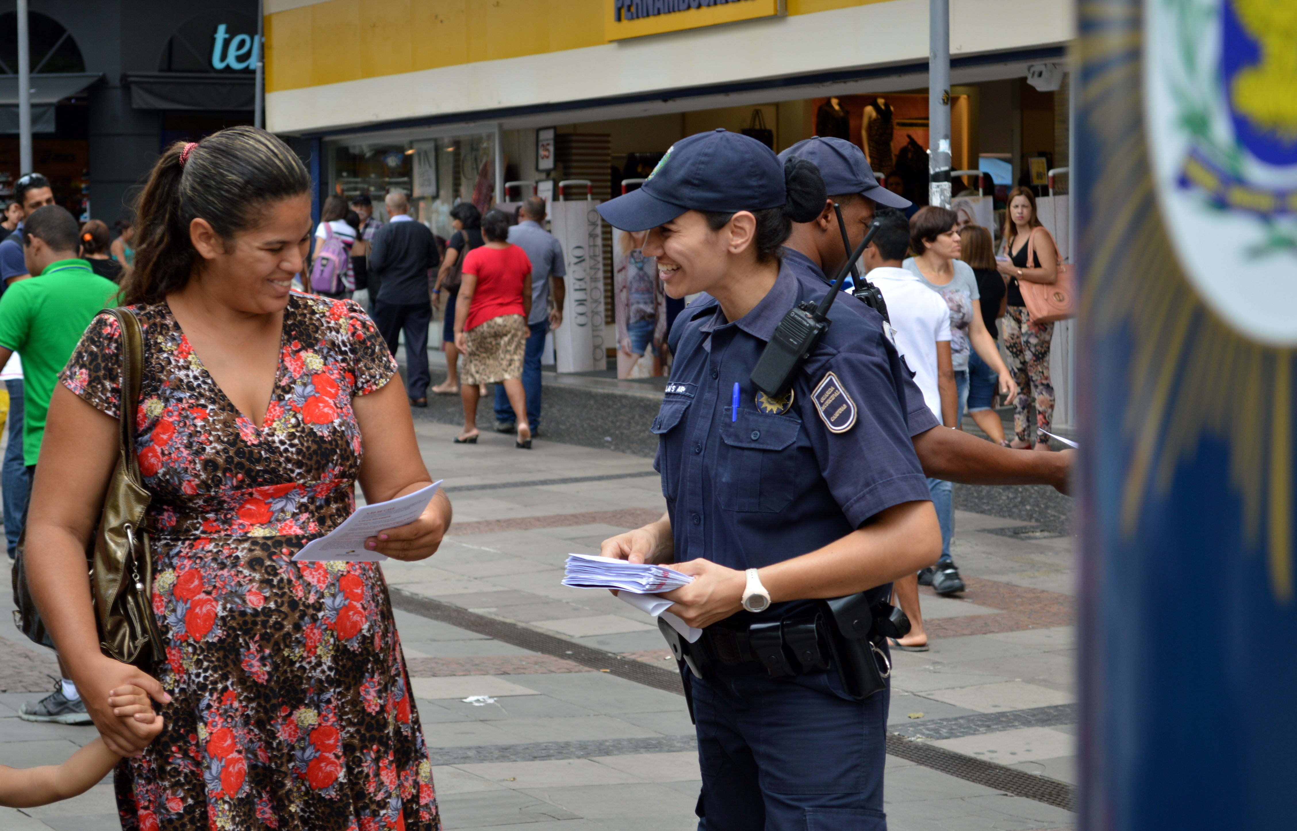 Guardas distribuíram folhetos sobre lei Maria da Penha