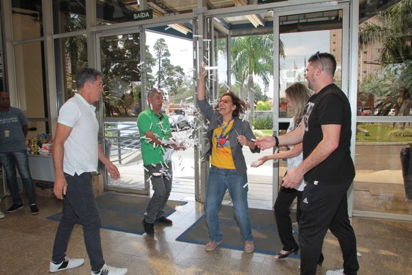 A alegria de quem ganhou o sorteio