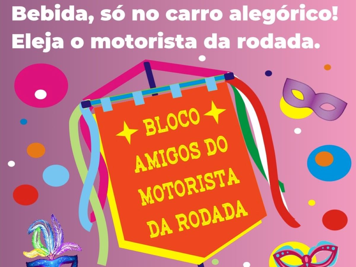 Adesivo adverte motorista sobre consumo de álcool
