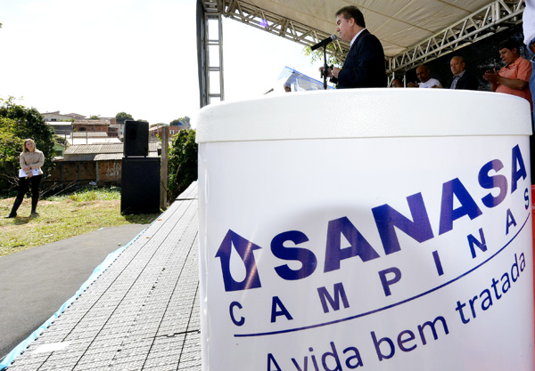 Jonas durante inauguração das obras