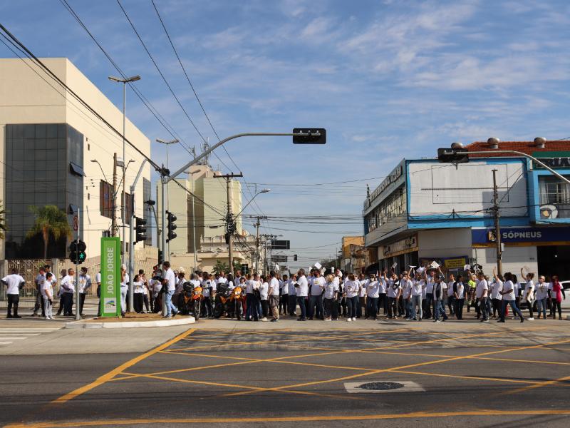 Mensagem da campanha foi levada às ruas