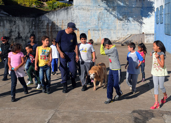 Os guardas mostraram tudo sobre o funcionamento do canil