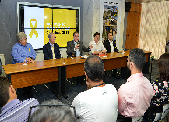 Prefeito Jonas Donizette no lançamento do Maio Amarelo 2018
