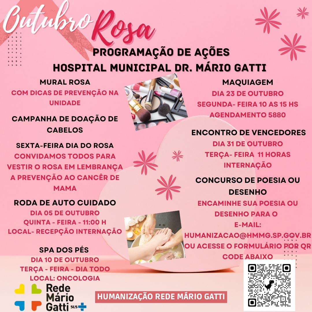 Atividades como concurso de poesia e desenho, sessão de maquiagem prosseguem até 31 de outubro 