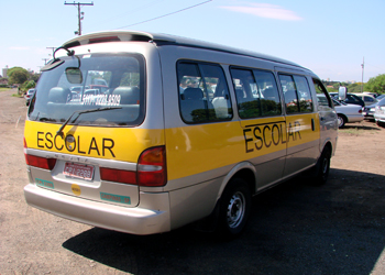 Veículo do transporte Escolar de Campinas