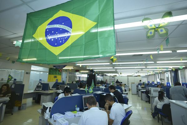 Bandeira brasileira não poderia faltar